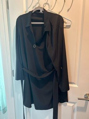 Spense Black Midi Dress with Belt